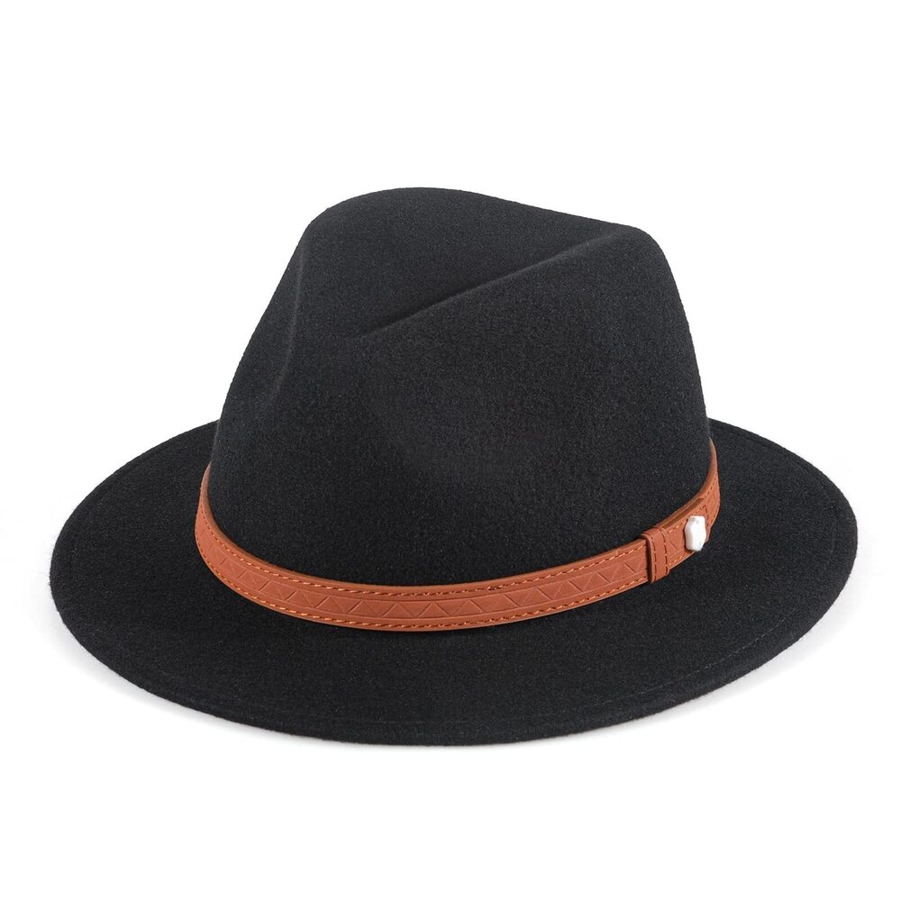5480 Fedora Hats Wide Brim Felt Hats Wool Fedora Hat Panama Hat with Belt